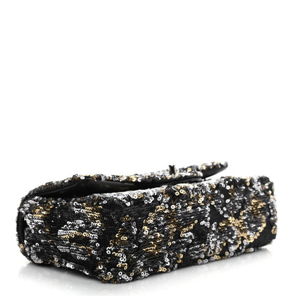 Chanel Sequin Mini Rectangular Flap Gold Silver 4 of 10