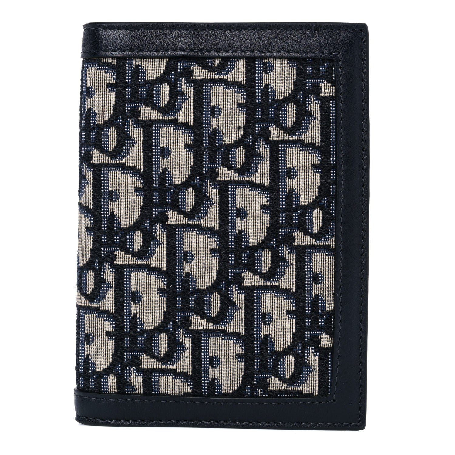 Christian Dior Calfskin Oblique Passport Holder Blue 1 of 9
