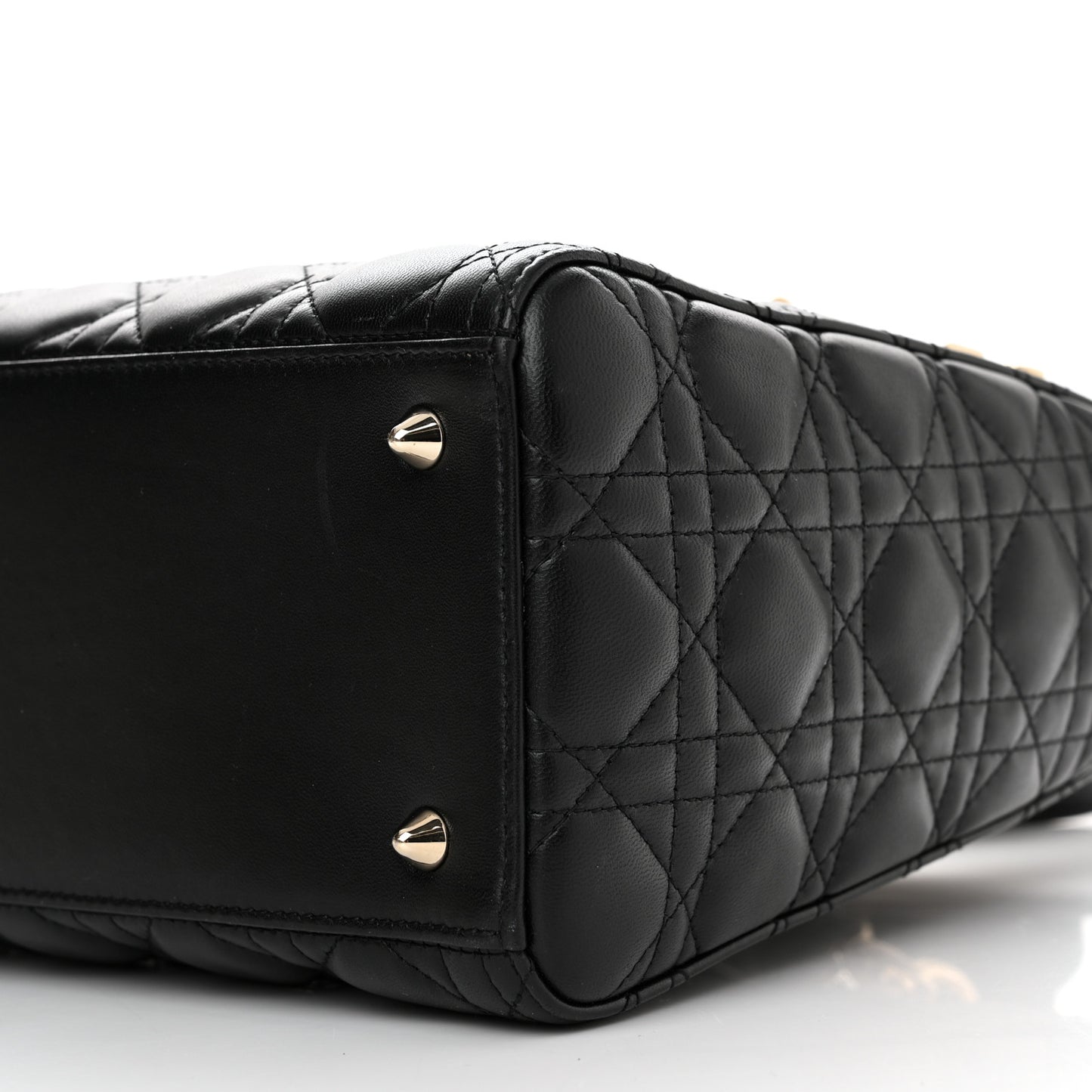 Lambskin Cannage Medium Lady Dior Black