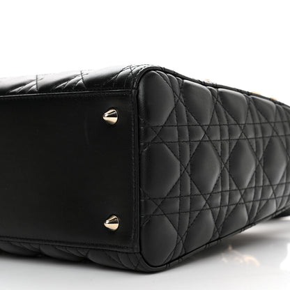 Christian Dior Lambskin Cannage Medium Lady Dior Black 10 of 13