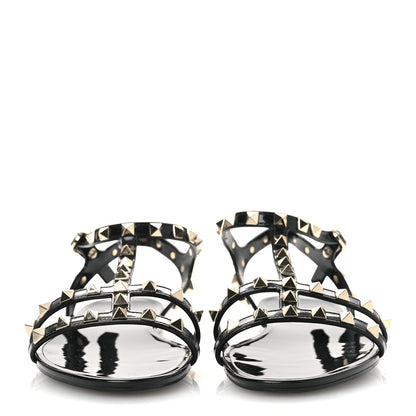 Valentino Garavani PVC Jelly Rockstud Caged Sandals 38 Black 3 of 10