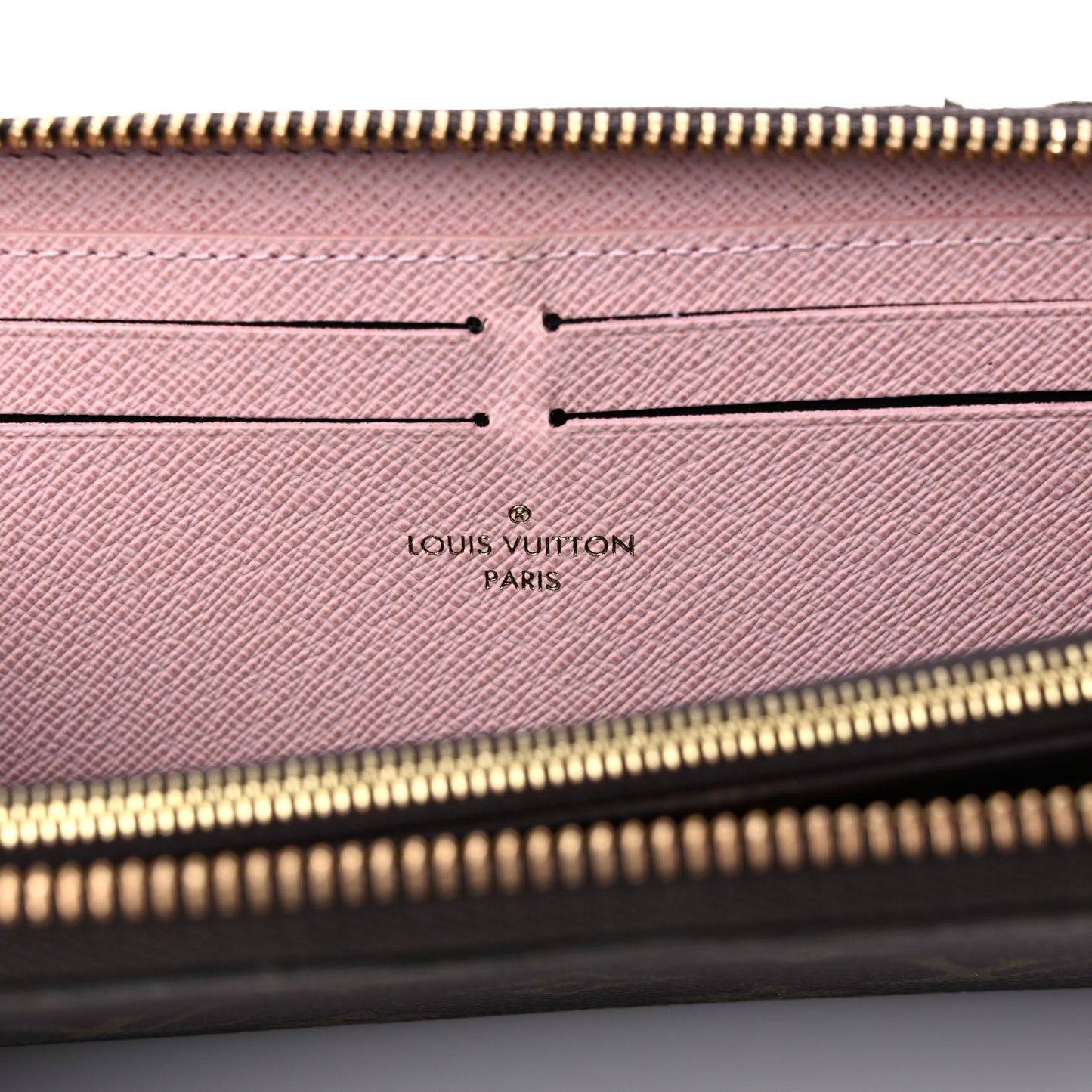 Monogram Clemence Wallet Rose Ballerine