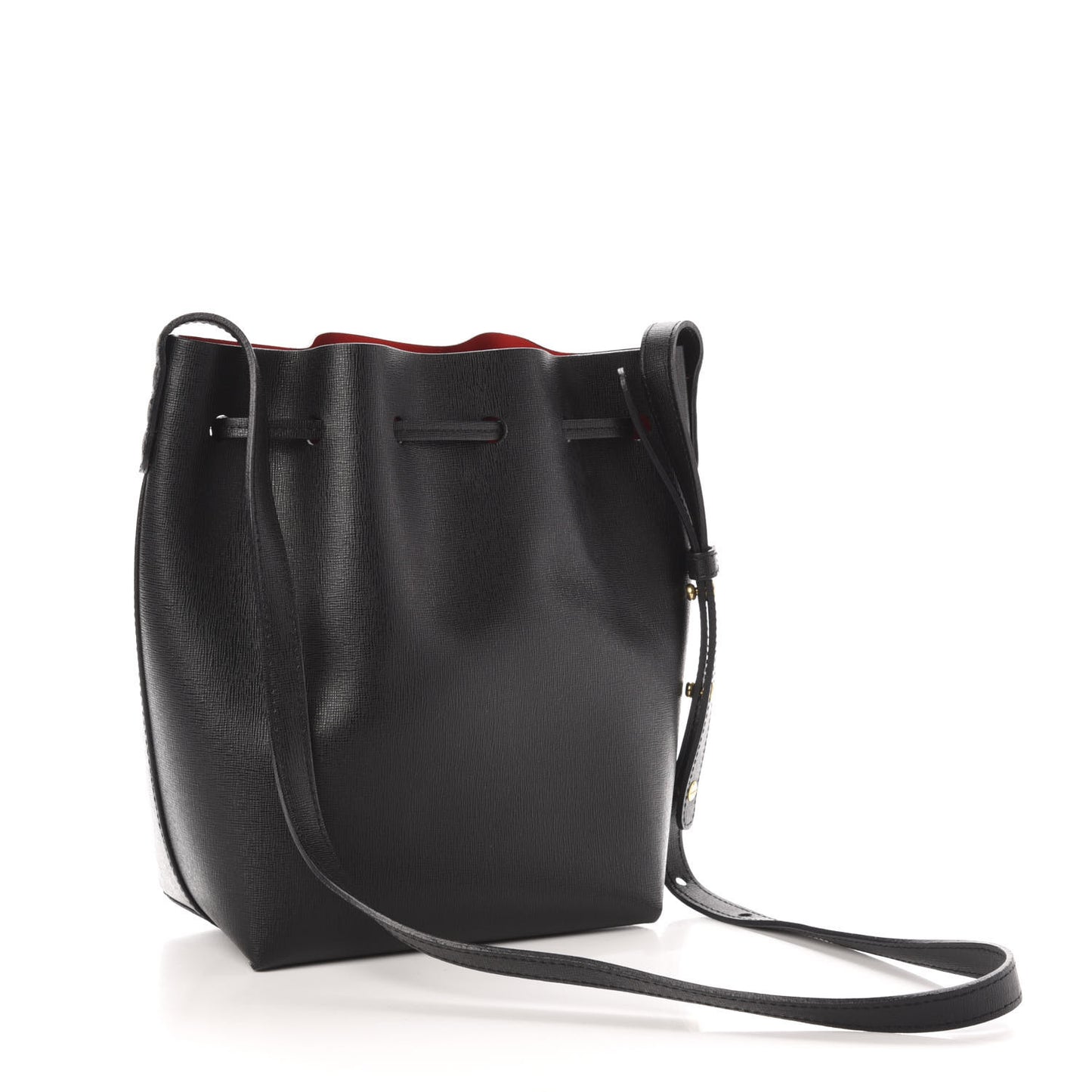 Saffiano Mini Bucket Bag Black Flamma