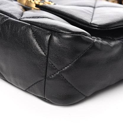 Chanel Goatskin Quilted Medium 19 Flap Black 9 of 10