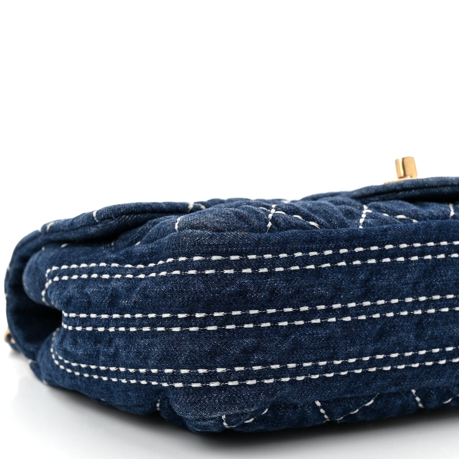 Chanel Denim Quilted Medium Denim Trip Single Flap Blue 9 of 11
