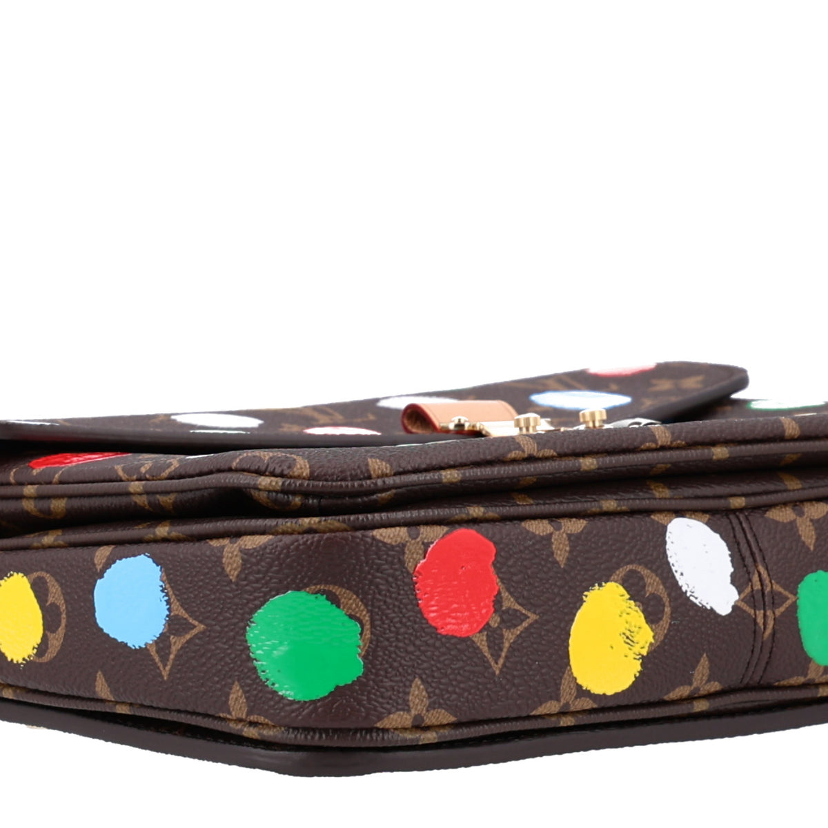 LV x YK Monogram Painted Dots Pochette Metis