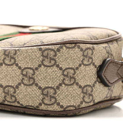 Gucci GG Supreme Monogram Web Small Ophidia Camera Bag Beige Dark Brown 10 of 13