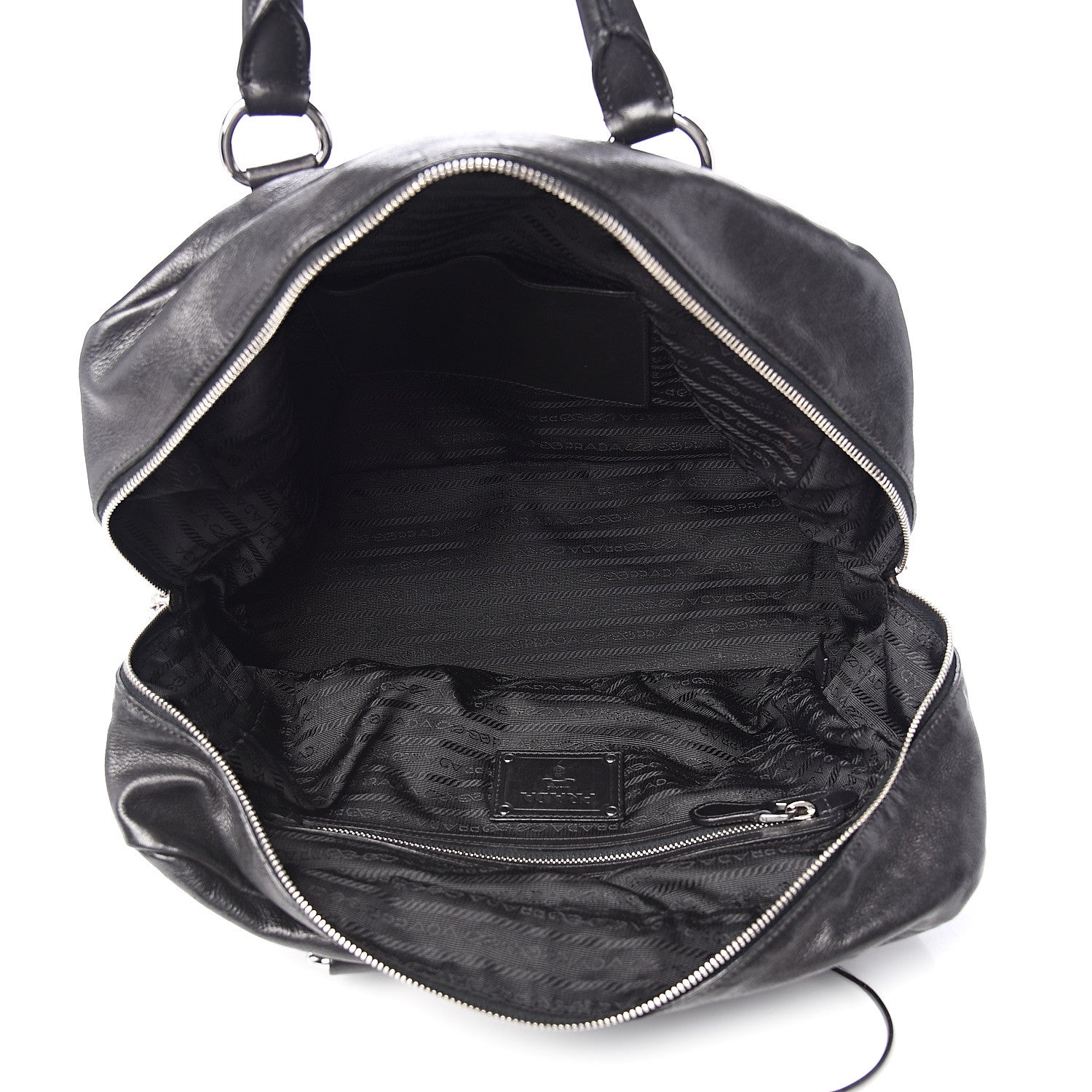 Prada Cervo Shine Bauletto Black 4 of 12