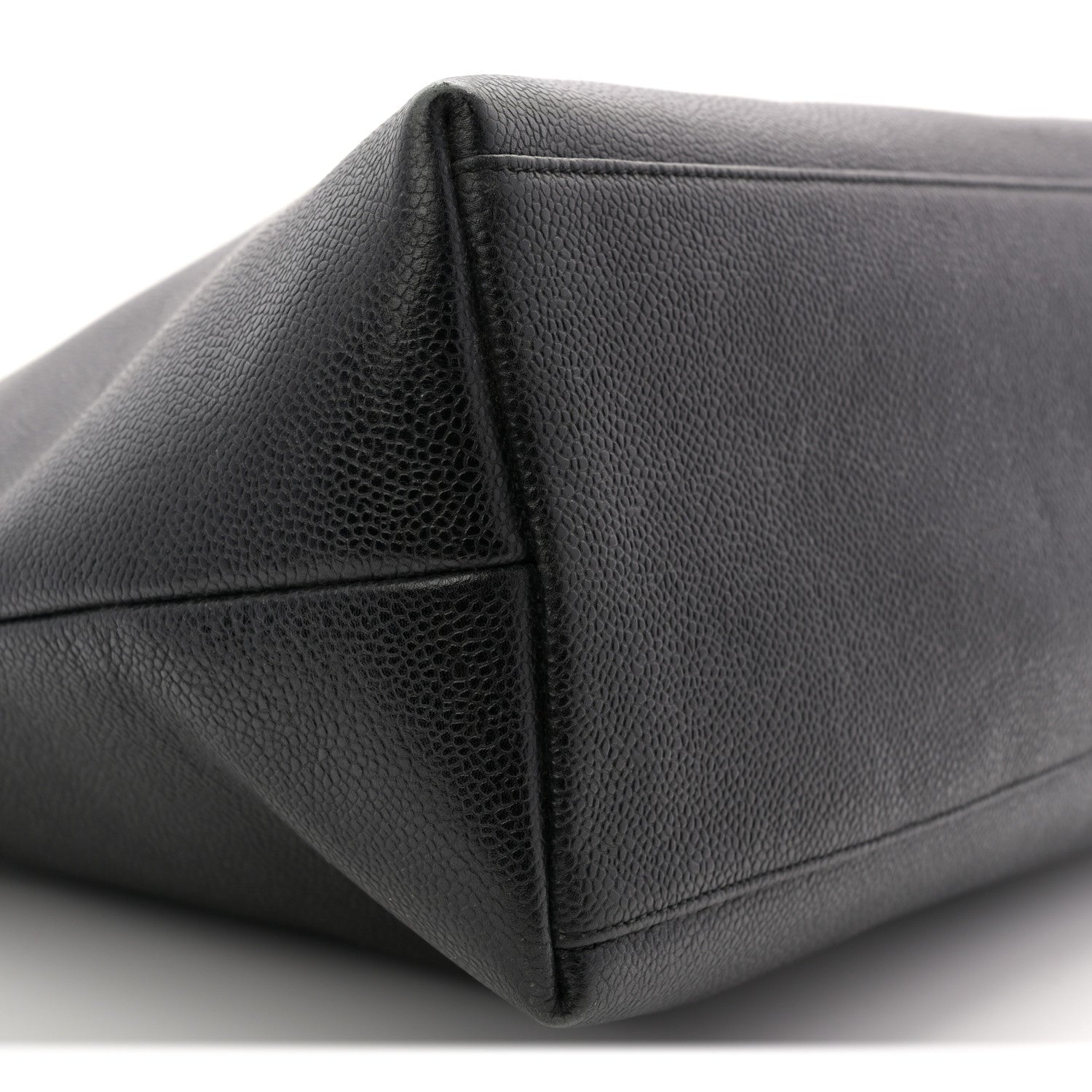 Chanel Caviar Large CC Shoulder Bag Black Black 9 of 10