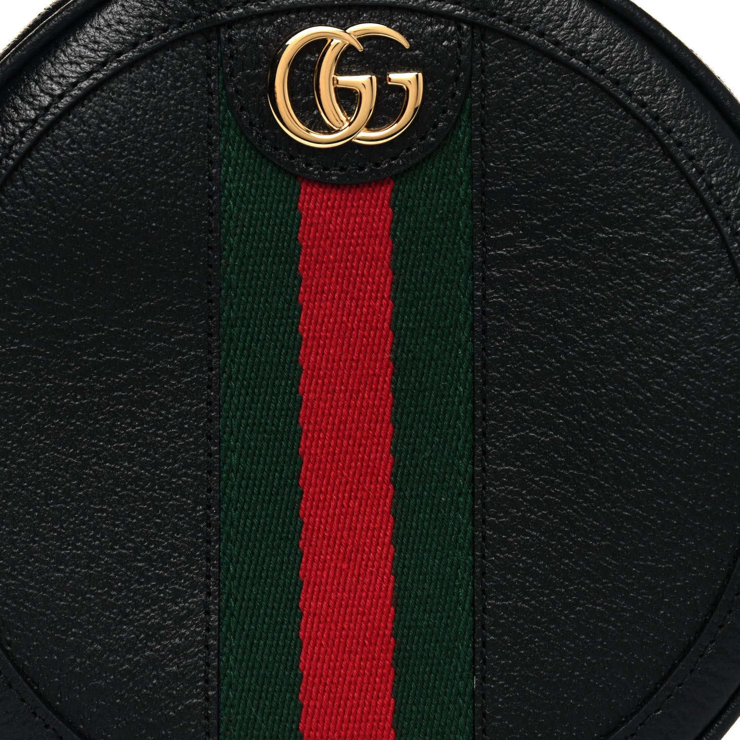 Gucci Grained Calfskin Web Mini Ophidia Round Backpack Black 5 of 8