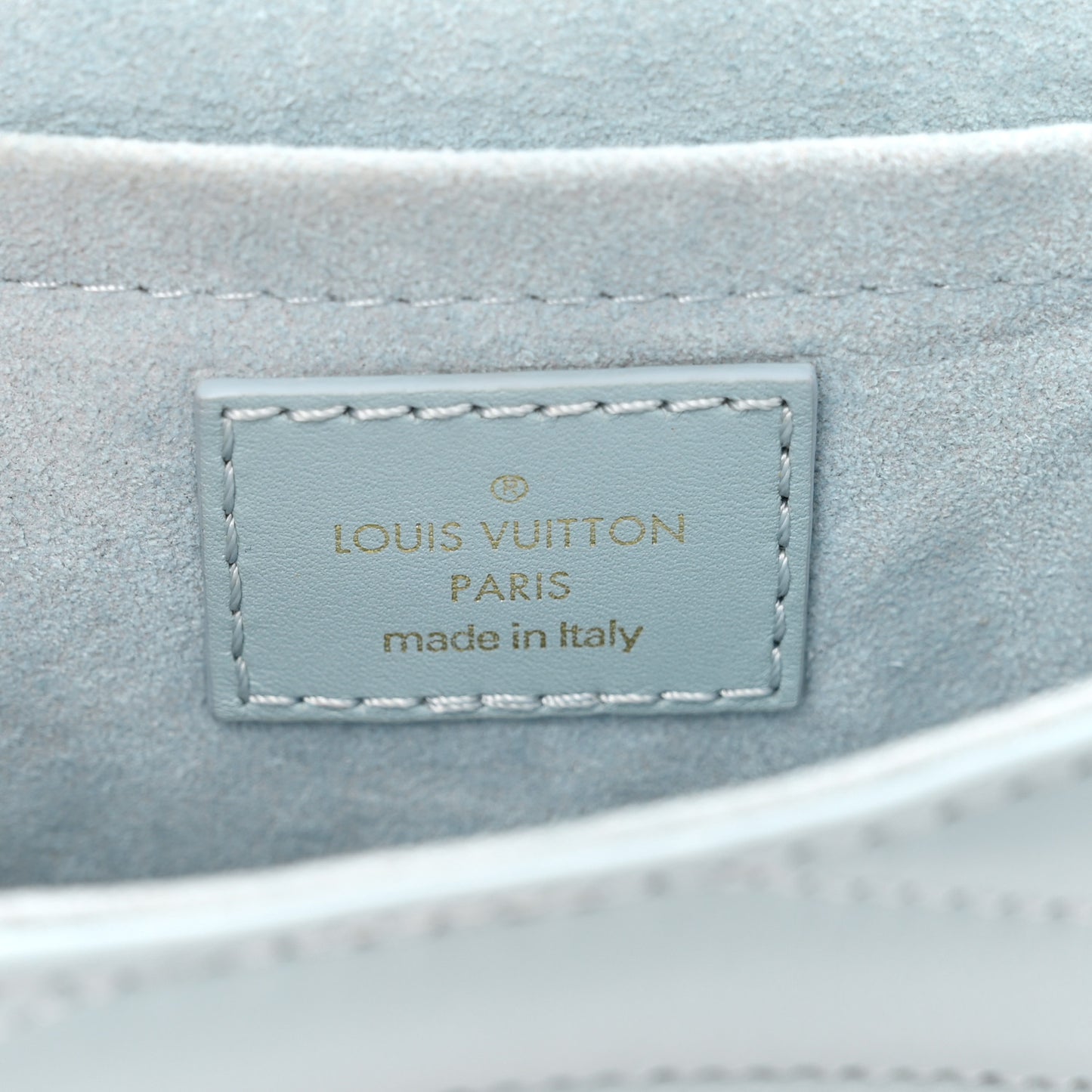 Calfskin New Wave Chain PM Porcelain Blue