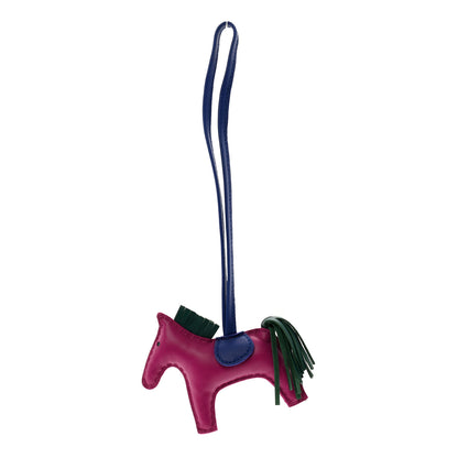 Hermes Milo Lambskin Grigri Rodeo Horse Bag Charm PM Rose Pourpre Bleu Electrique Malachite 1 of 4