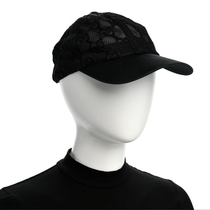 Gucci Mesh GG Monogram Shivali Baseball Hat M Black 2 of 9