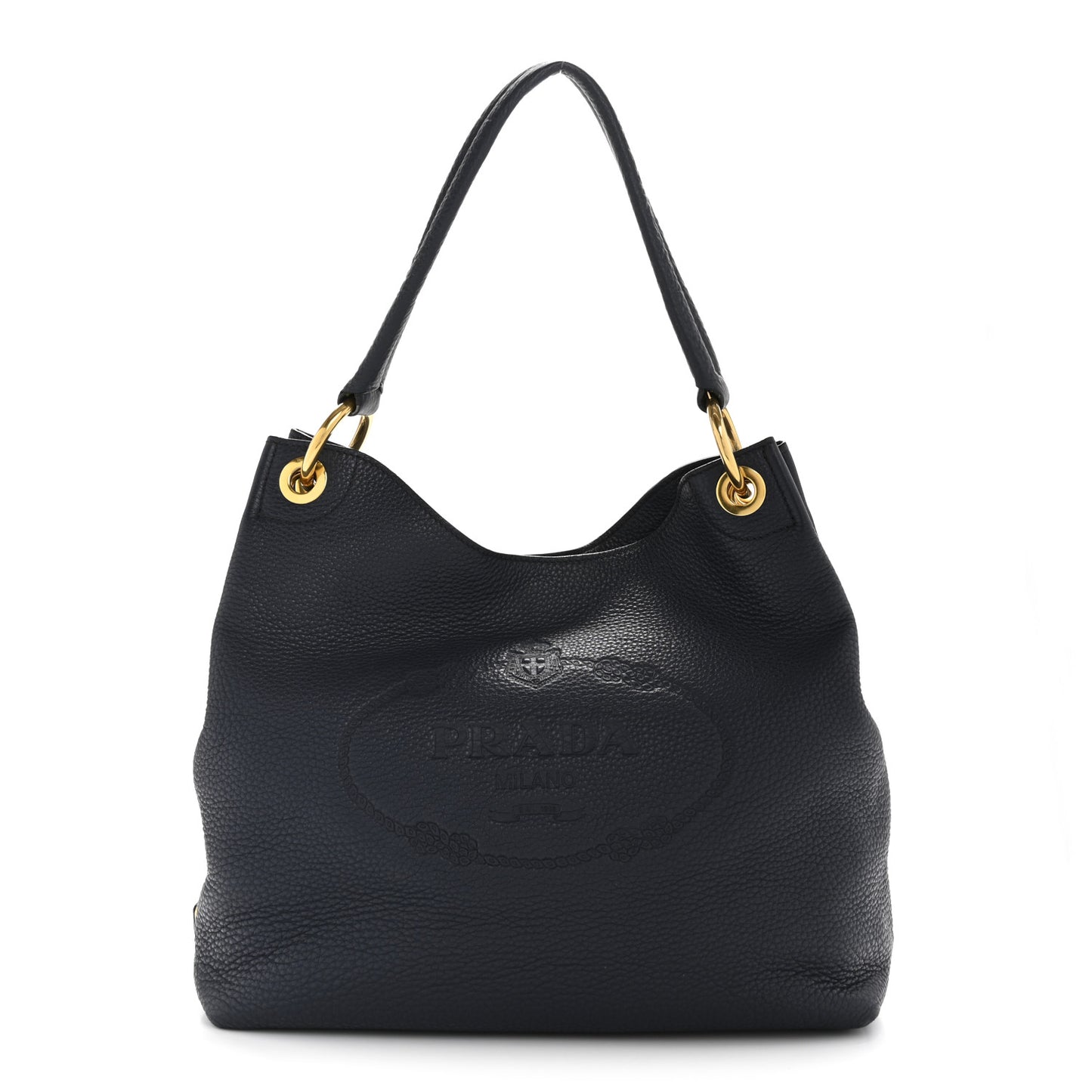 Vitello Phenix Embossed Logo Hobo Baltico