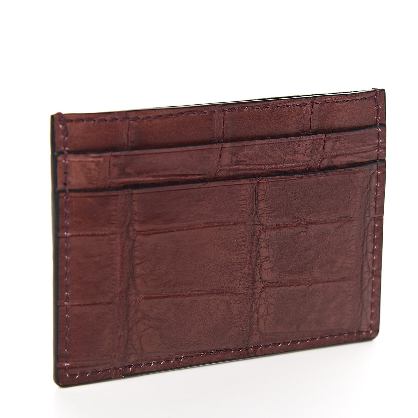 Crocodile Card Holder Chardonnay
