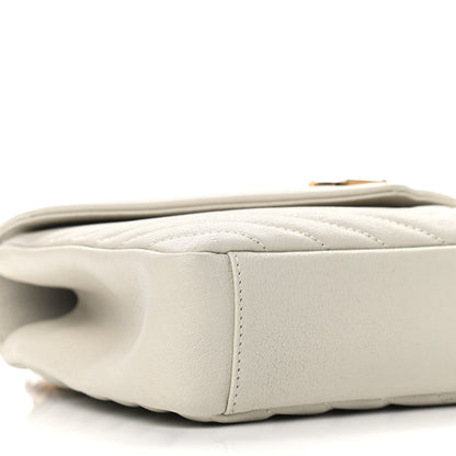Saint Laurent Sheepskin Matelasse Chevron Monogram Medium College Bag Crema Soft 6 of 12