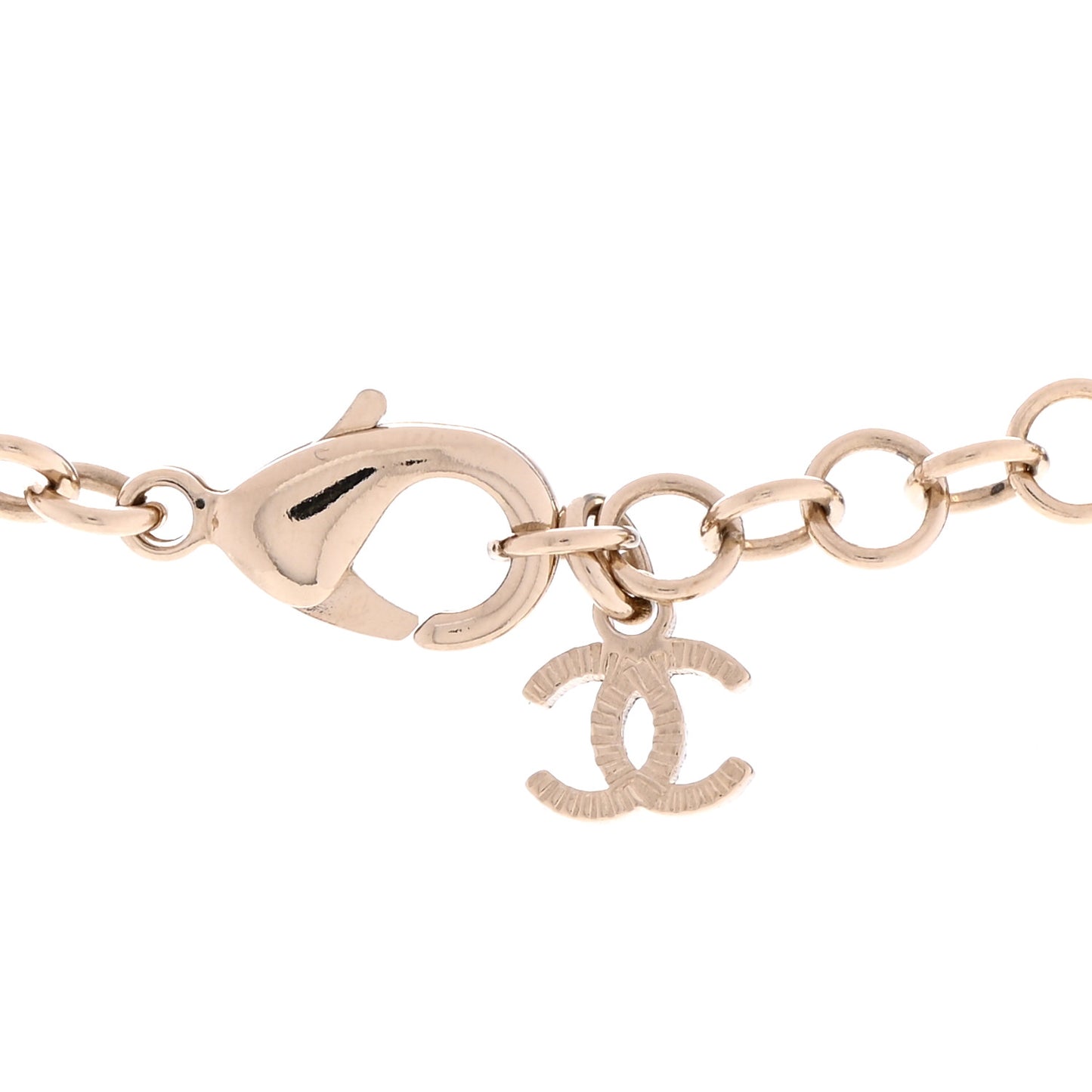 Crystal CC Chain Short Necklace Gold
