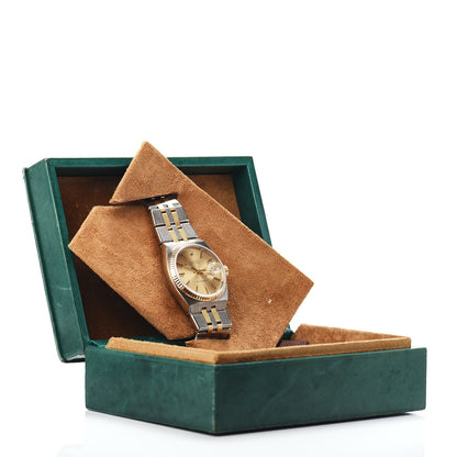 Rolex Stainless Steel 18K Yellow Gold 36mm Oysterquartz Datejust Watch Champagne 17013 5 of 5