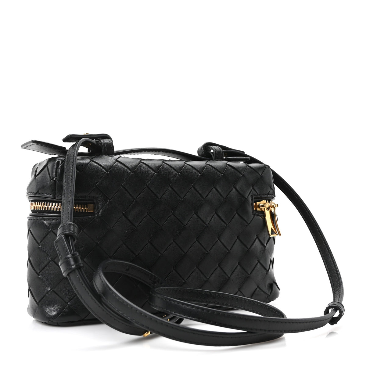 Calfskin Intrecciato Bang Bang Vanity Case Black