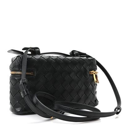 Bottega Veneta Calfskin Intrecciato Bang Bang Vanity Case Black 3 of 9