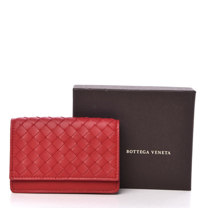 Bottega Veneta Nappa Intrecciato Card Holder Red 8 of 8