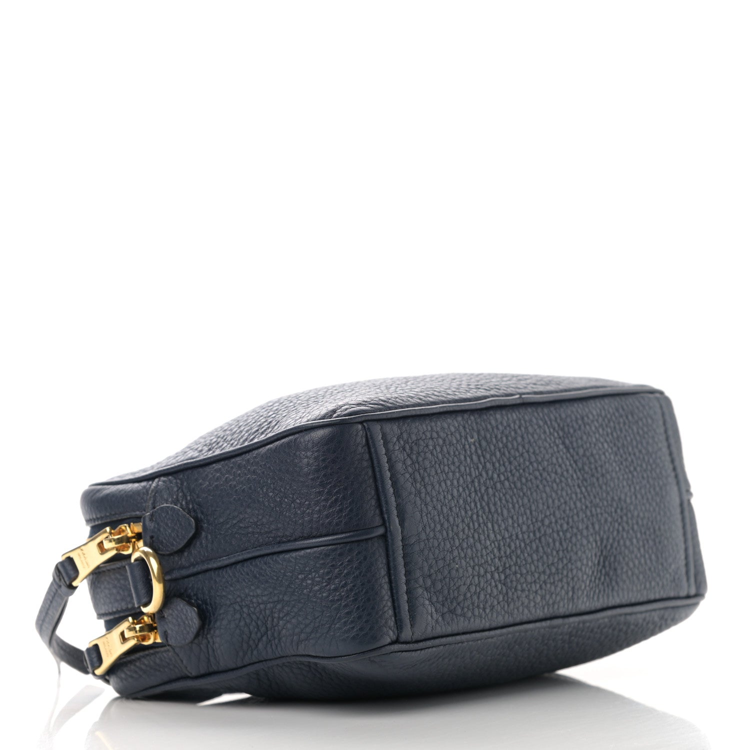 Prada Vitello Daino Medium Double Zip Shoulder Bag Baltico 4 of 12