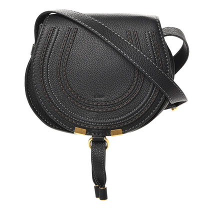 Chloe Calfskin Mini Marcie Round Crossbody Bag Black 1 of 8