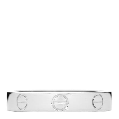 Cartier 18K White Gold 3.5mm LOVE Wedding Band Ring 53 6.5 1 of 4