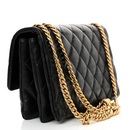 Chanel Lambskin Quilted Medium Pillow Crush Flap Bag Black 3 of 13