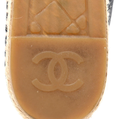 Chanel Lambskin CC Espadrilles 36 Dark Navy 10 of 11