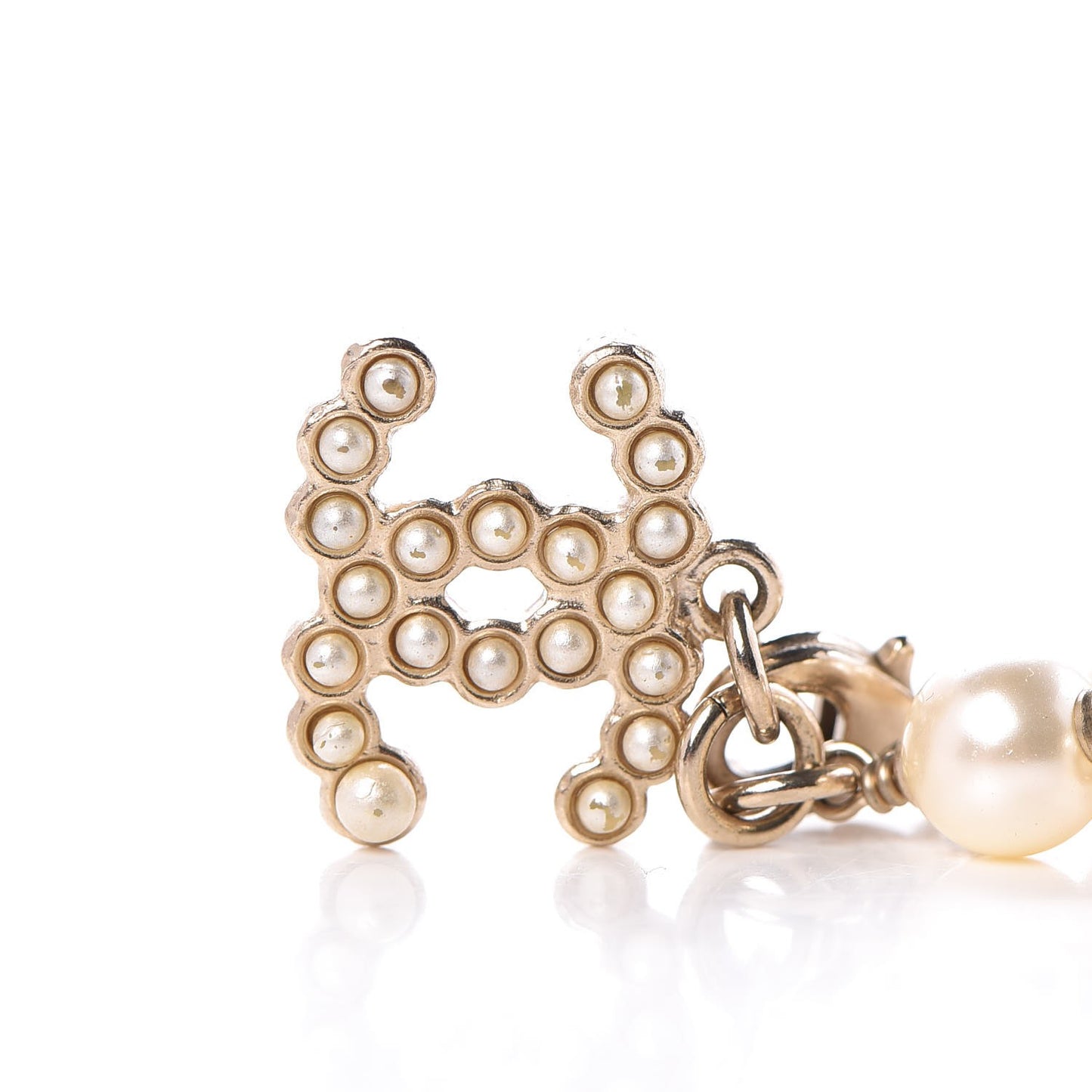 Pearl CC Bracelet Gold