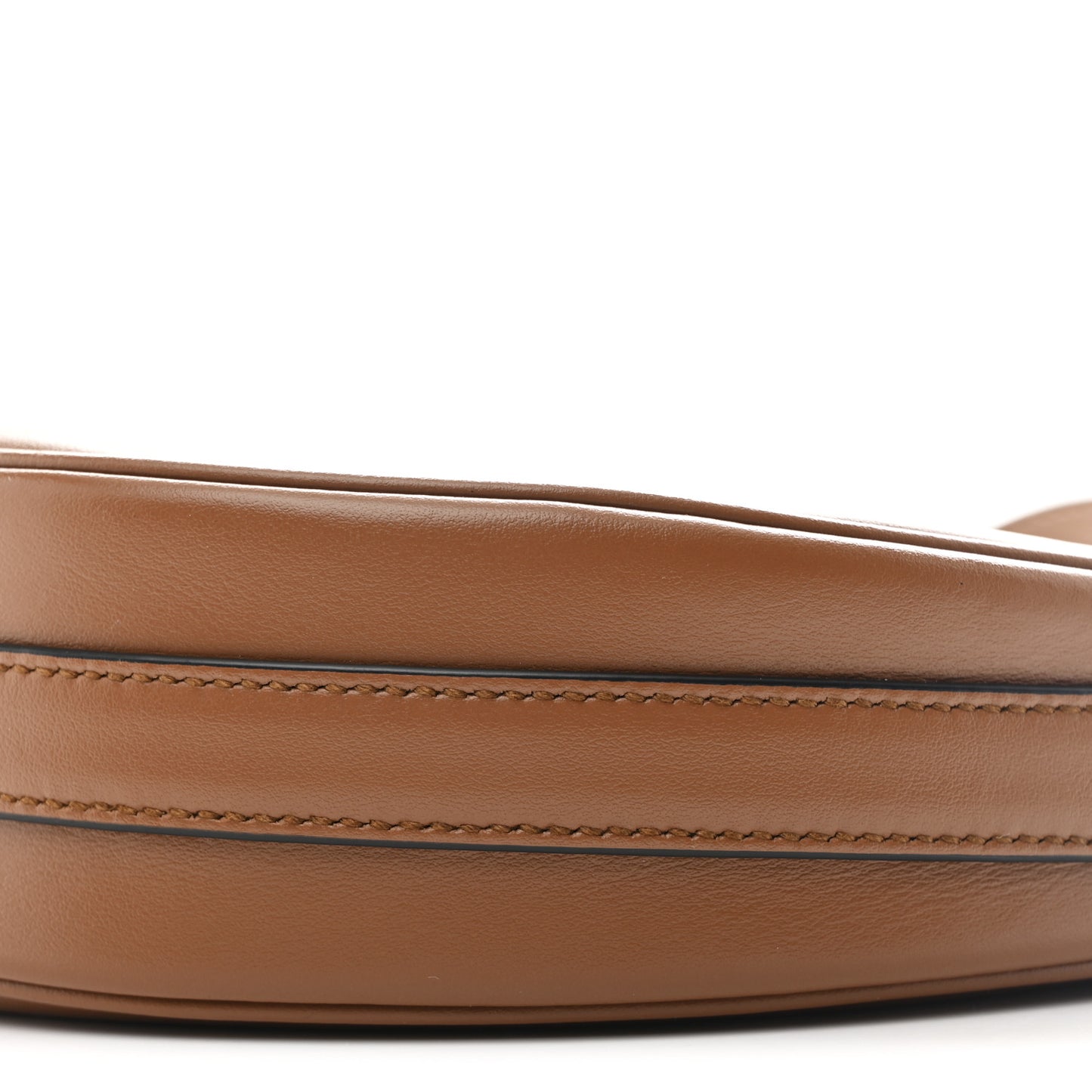 Soft Calfskin Small Arque Shoulder Bag Cognac
