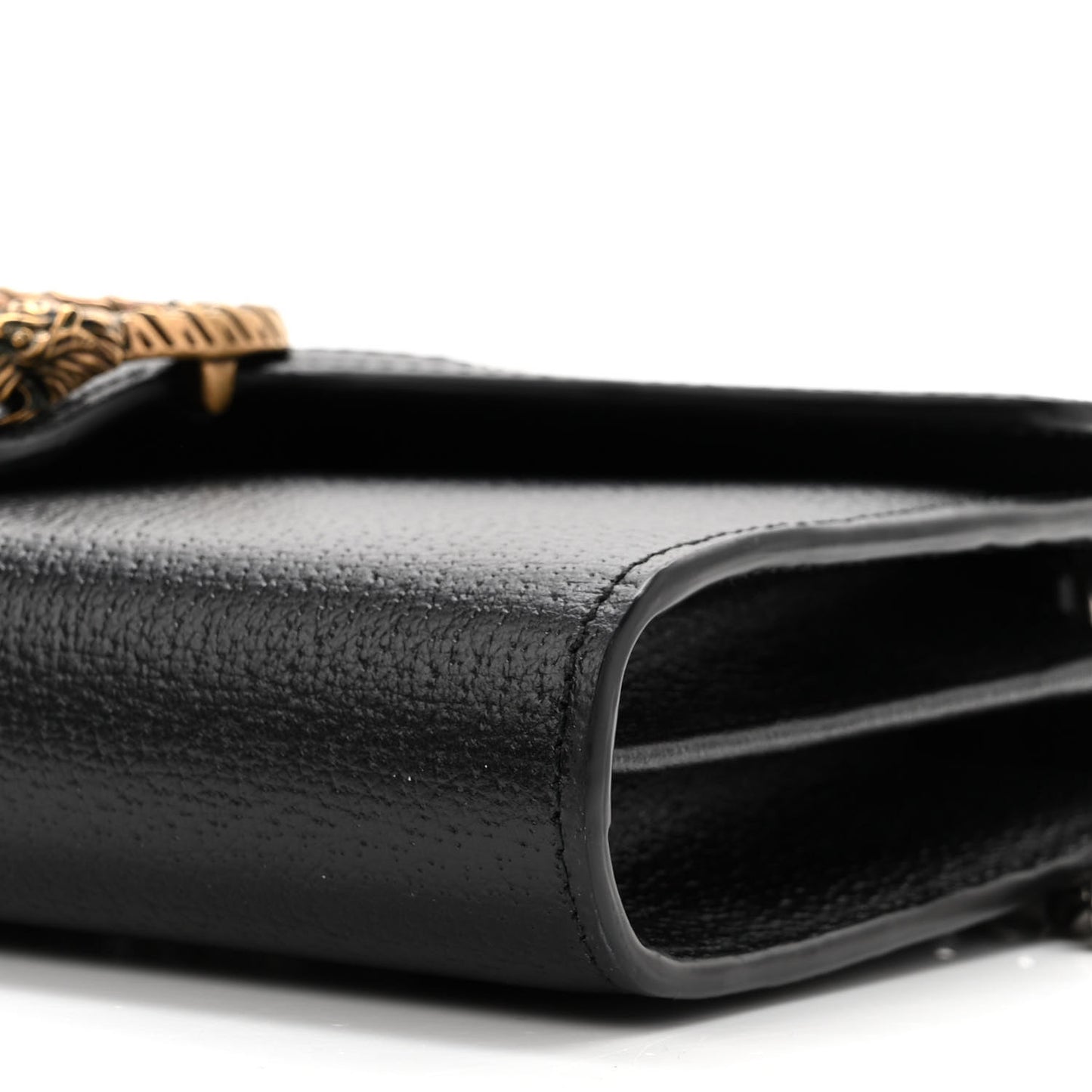 Calfskin Web Mini Dionysus Chain Wallet Black