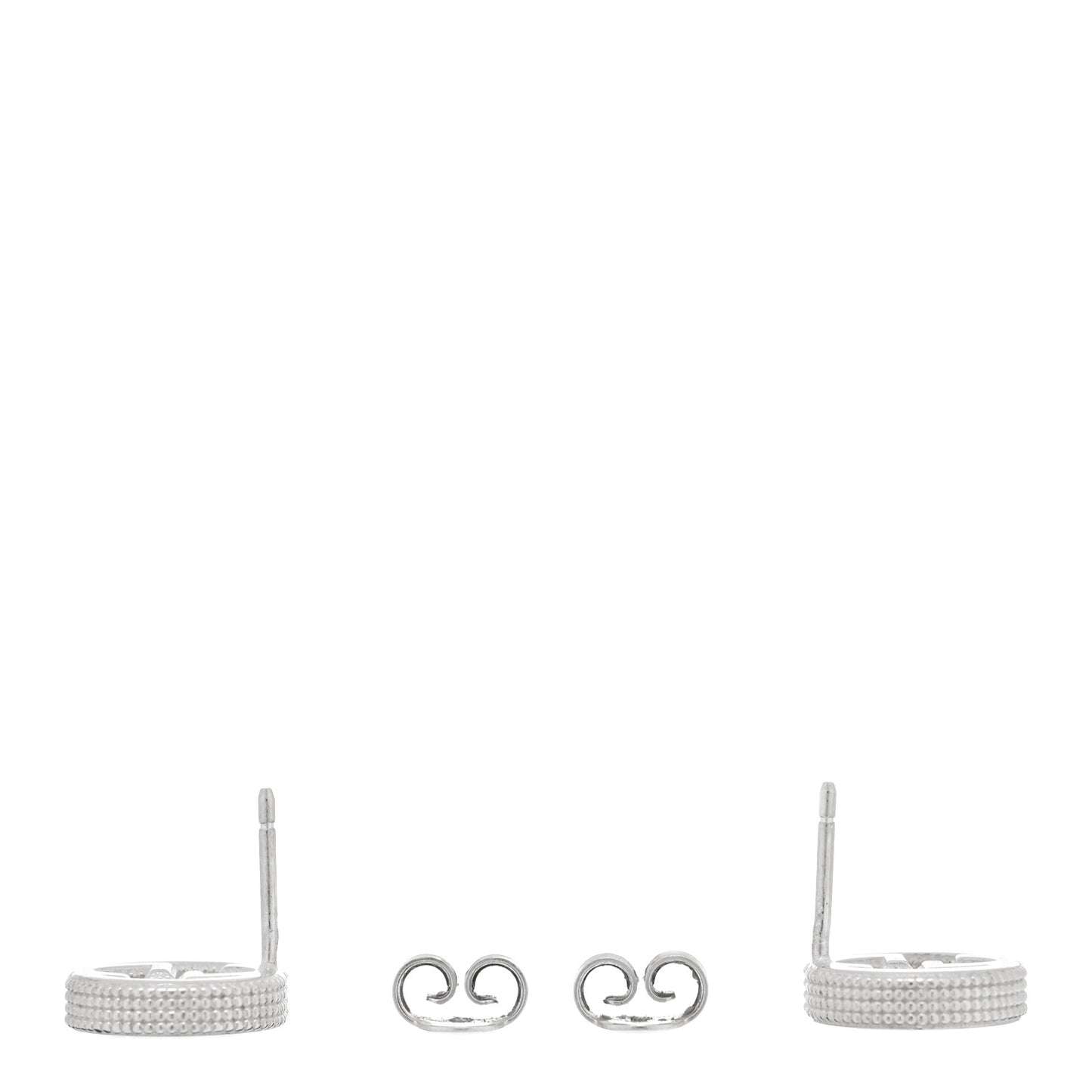 Sterling Silver Interlocking G Stud Earrings
