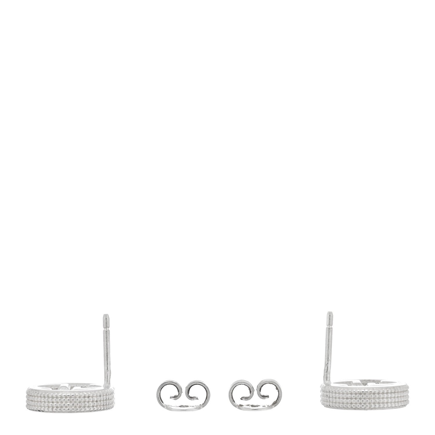 Gucci Sterling Silver Interlocking G Stud Earrings 3 of 4