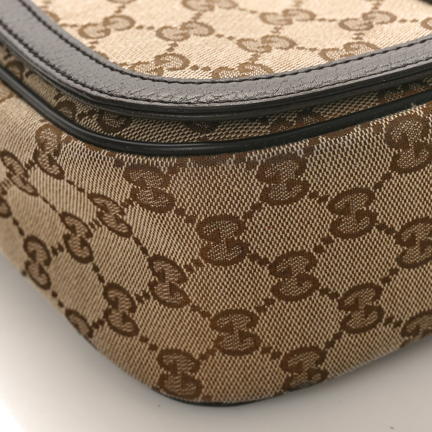 Monogram Flap Messenger Bag Beige Dark Brown