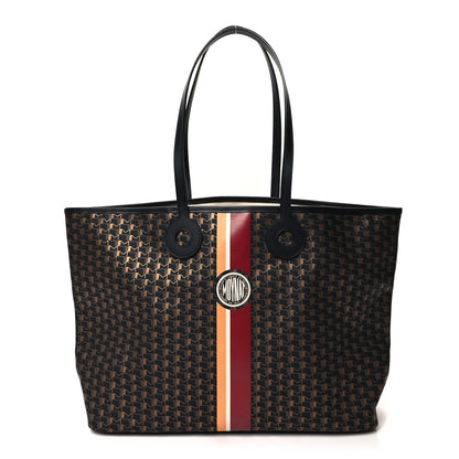 Moynat Canvas 1920 Calfskin Oh! Tote Ruban GM Carbon Bronze Ochre Bordeaux 1 of 10