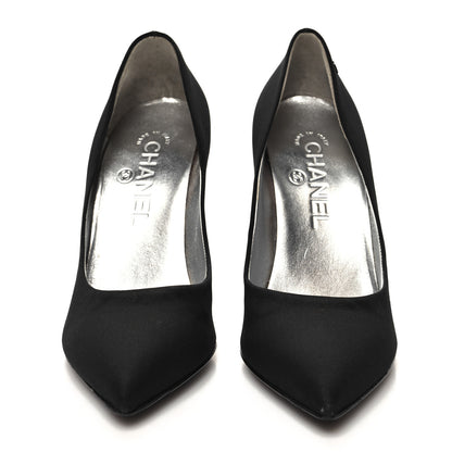 Chanel Silk Crepe CC Pumps 36 Black 2 of 9