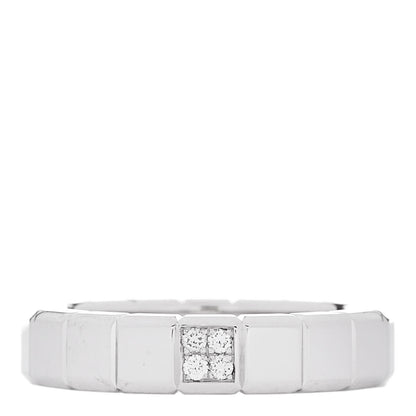 Chopard 18K White Gold Diamond Ice Cube Band Ring 49 5 1 of 5