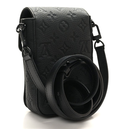 Louis Vuitton Taurillon Monogram S Lock Wearable Wallet Black 3 of 9