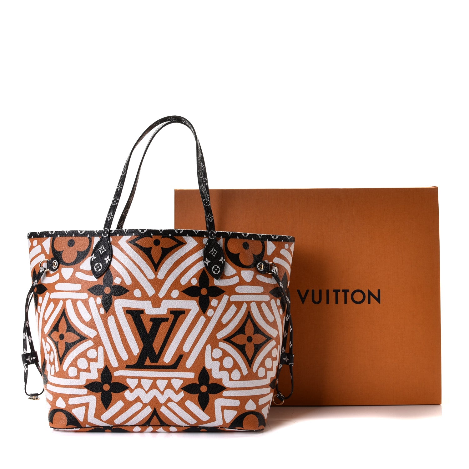 Louis Vuitton Monogram Giant Crafty Neverfull MM Creme Caramel 6 of 9