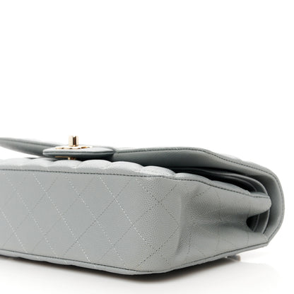 Chanel Caviar Quilted Medium Double Flap Grey 11 of 12