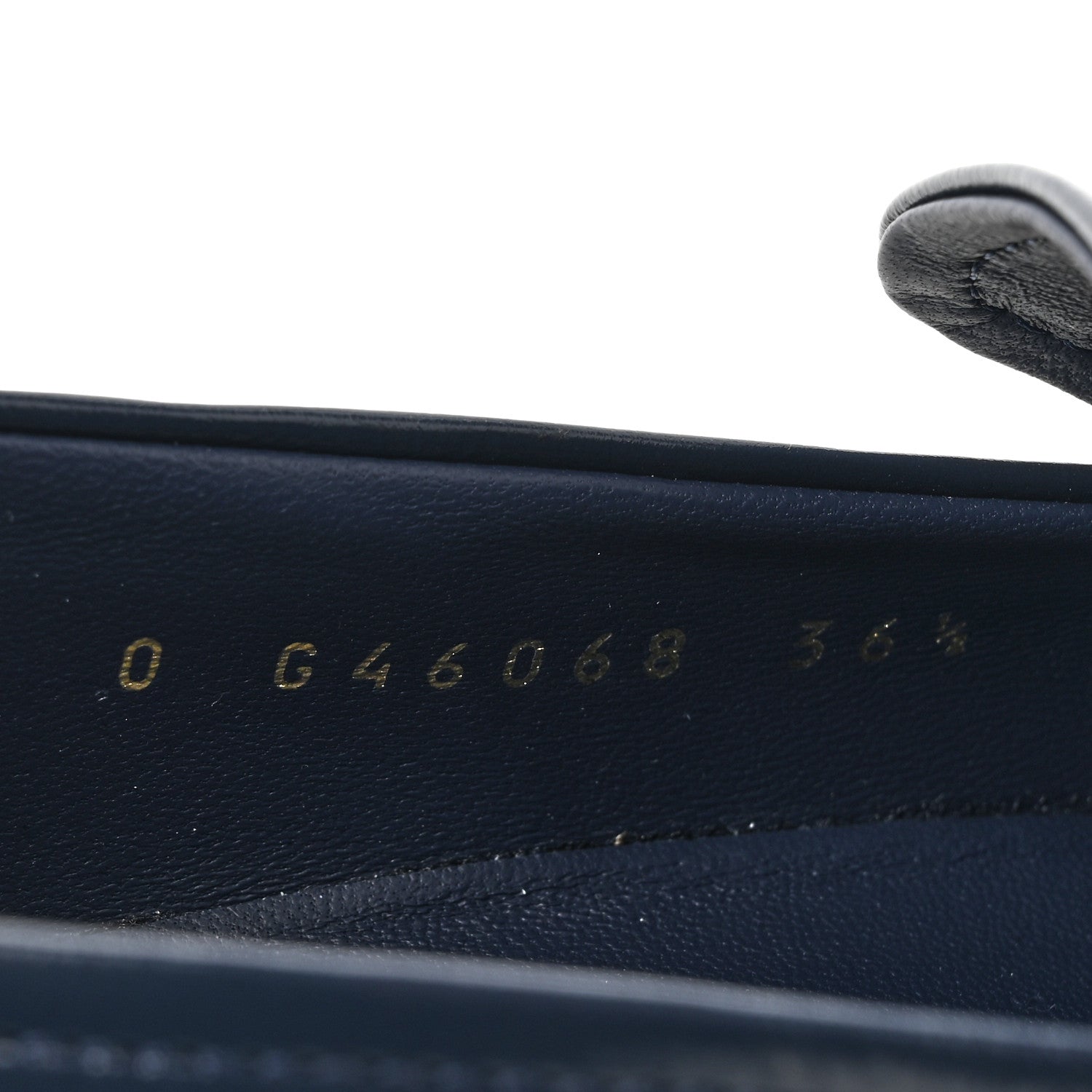 Chanel Shiny Calfskin Logo Platform  Loafers 36.5 Dark Blue 9 of 9