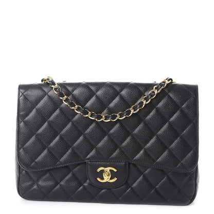Chanel Caviar Quilted Jumbo Single Flap Black 1 of 7