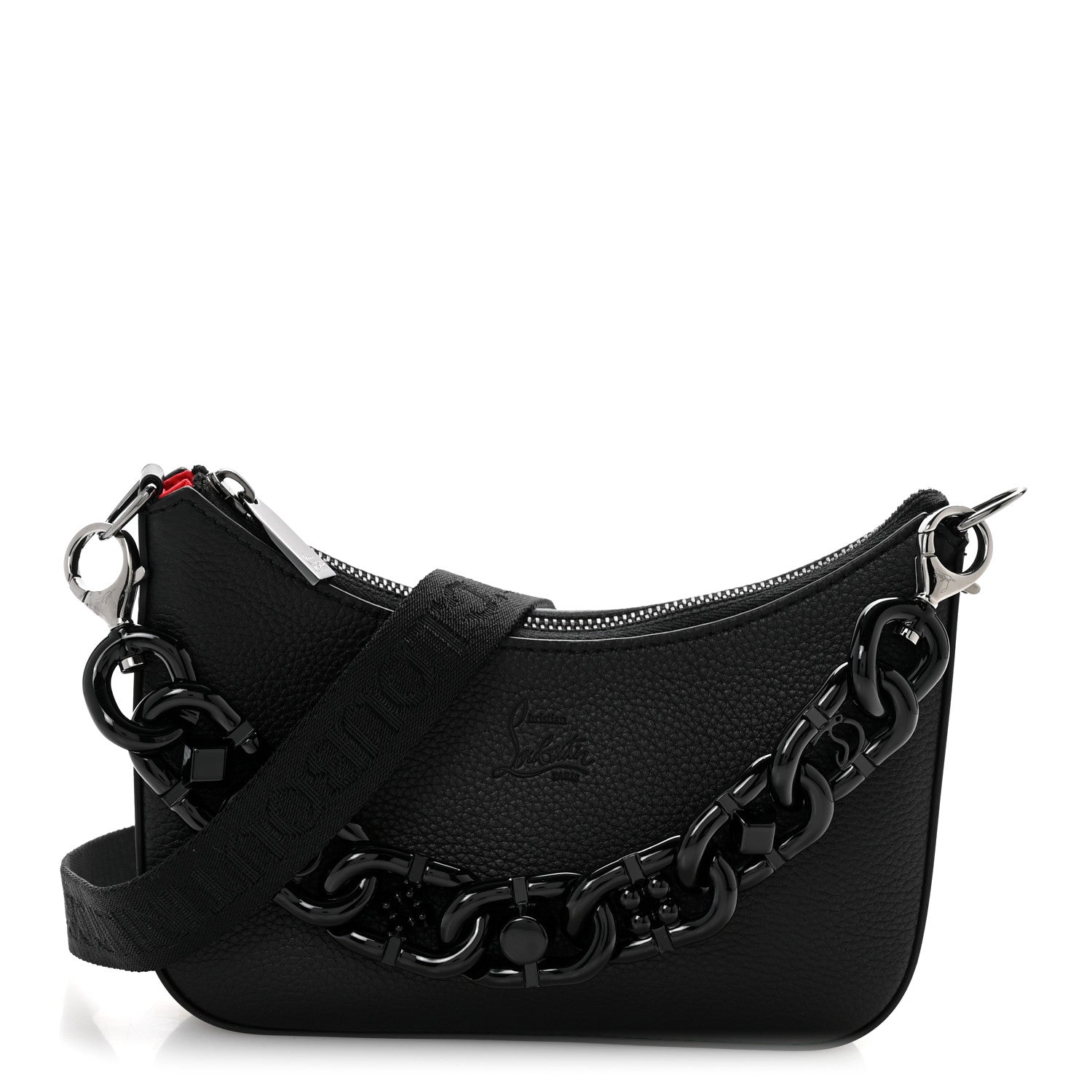 Christian Louboutin Calfskin Mini Loubila Chain Shoulder Bag Black Black 1 of 11
