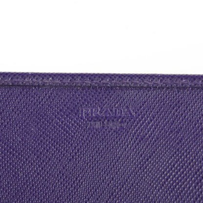 Prada Saffiano Metal Oro Chain Wallet Viola 5 of 9
