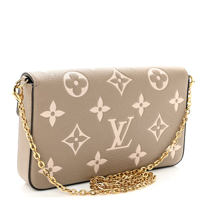 Louis Vuitton Empreinte Monogram Giant Felicie Pochette Tourterelle Creme 4 of 10