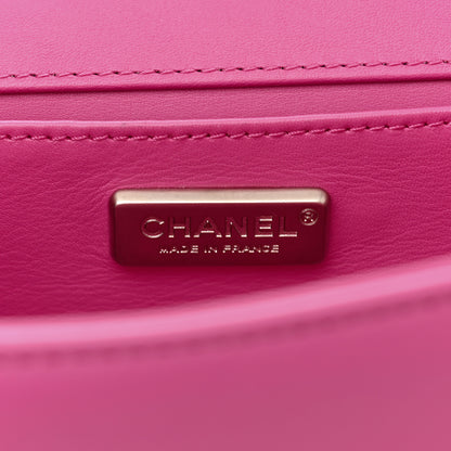 Chanel Matte Snakeskin Medium Boy Flap Pink 10 of 15