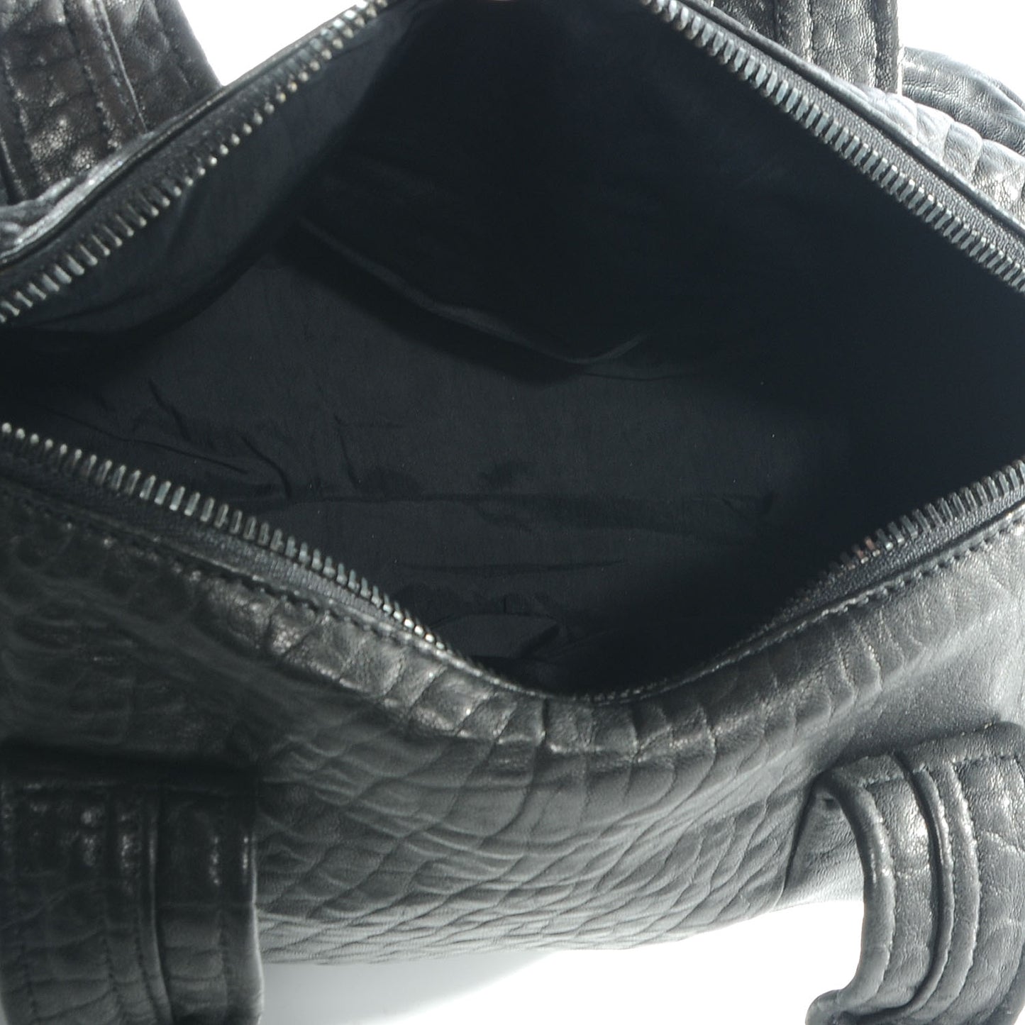 Pebbled Leather Rocco Black w Black Hardware