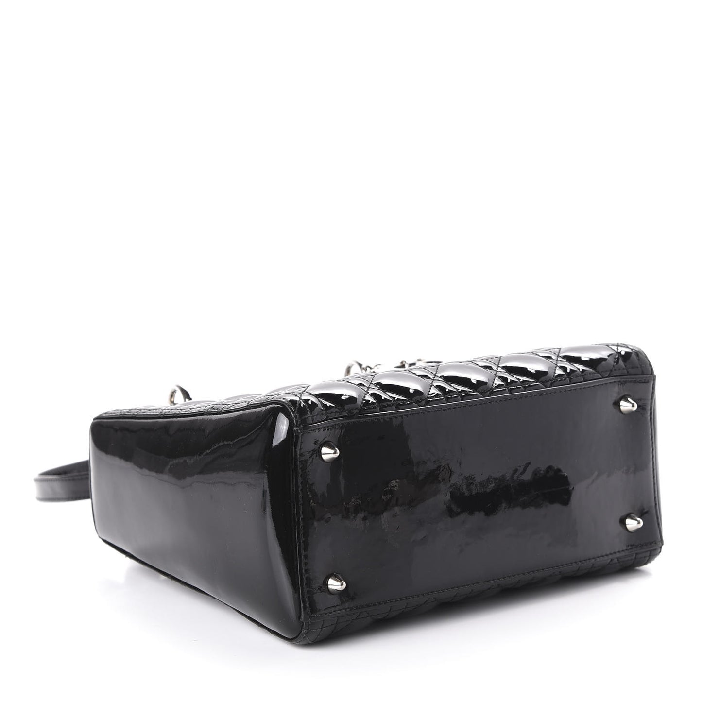 Patent Cannage Medium Lady Dior Black